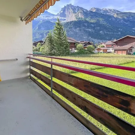 Apartament With Mountain View & Balcony Kitchen Parking Kandersteg