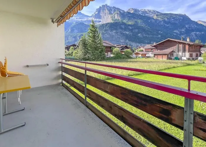 Appartement With Mountain View & Balcony Kitchen Parking Kandersteg