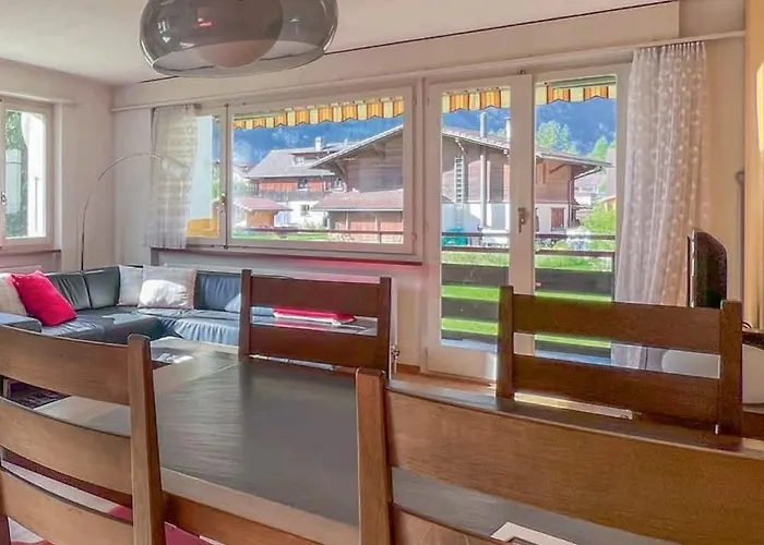 With Mountain View & Balcony Kitchen Parking Kandersteg
