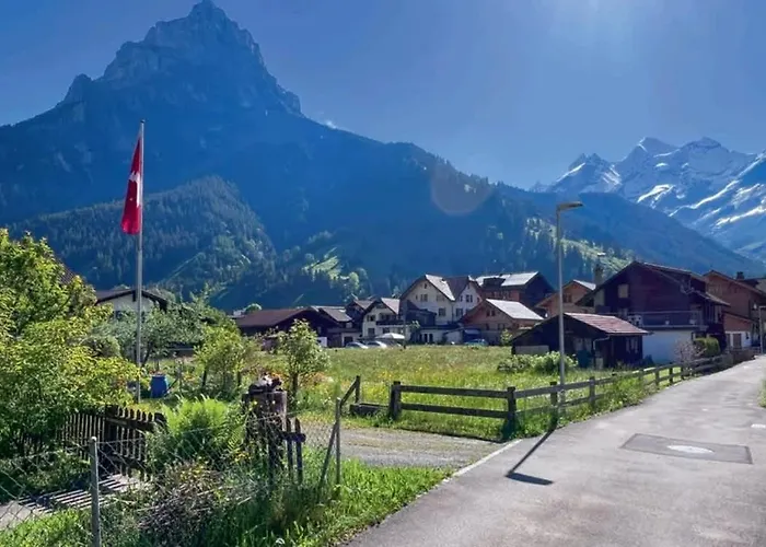 With Mountain View & Balcony Kitchen Parking Apartman Kandersteg